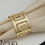 4Pc Aluminum Hollow Napkin Ring Gold