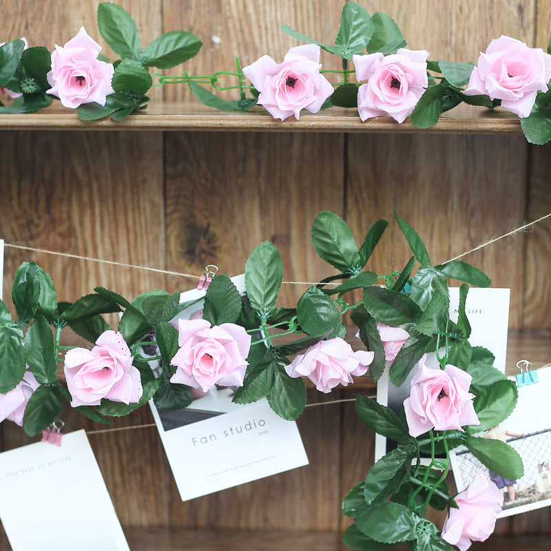 Artificial Silk Rose Garland 6ft Pink