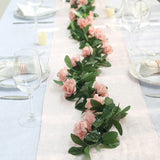 Artificial Silk Rose Garland 6ft Dirty Rose