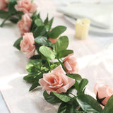 Artificial Silk Rose Garland 6ft Dirty Rose