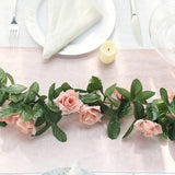 Artificial Silk Rose Garland 6ft Dirty Rose