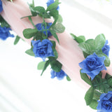 Artificial Silk Rose Garland 6ft Dark Blue