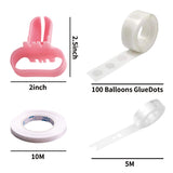 Set of 4 Balloon Arch Kit - Decorating Strips, Balloon Tie Tool, Glue Dots and Curling Ribbon