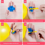 Set of 4 Balloon Arch Kit - Decorating Strips, Balloon Tie Tool, Glue Dots and Curling Ribbon