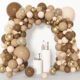 123 Pc Coffee Skin Color DIY Balloon Garland Kit