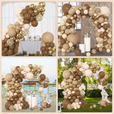 123 Pc Coffee Skin Color DIY Balloon Garland Kit