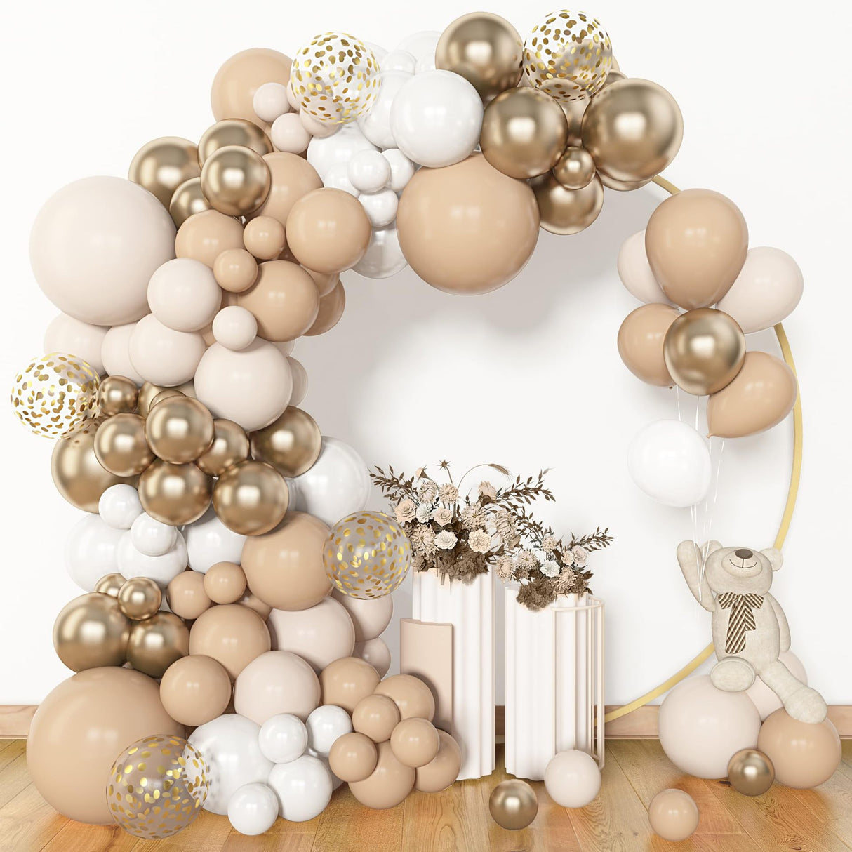 123 Pc Sandy White Skin DIY Balloon Garland Kit