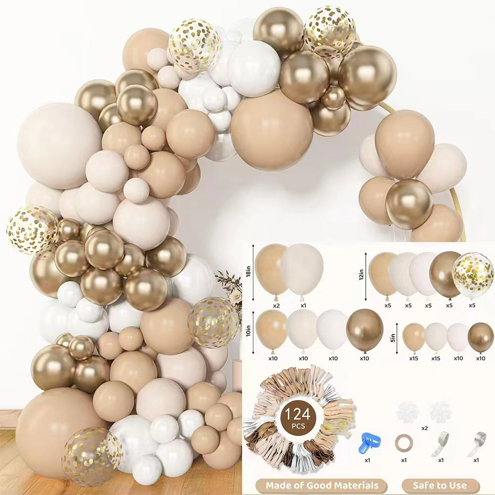 123 Pc Sandy White Skin DIY Balloon Garland Kit