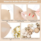123 Pc Sandy White Skin DIY Balloon Garland Kit