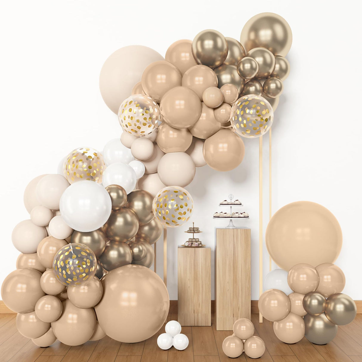123 Pc Sandy White Skin DIY Balloon Garland Kit