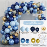 130 Pc Navy Blue Gold DIY Balloon Garland Kit