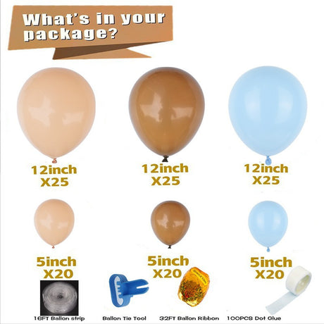135 Pc Light Blue Skin DIY Balloon Garland Kit