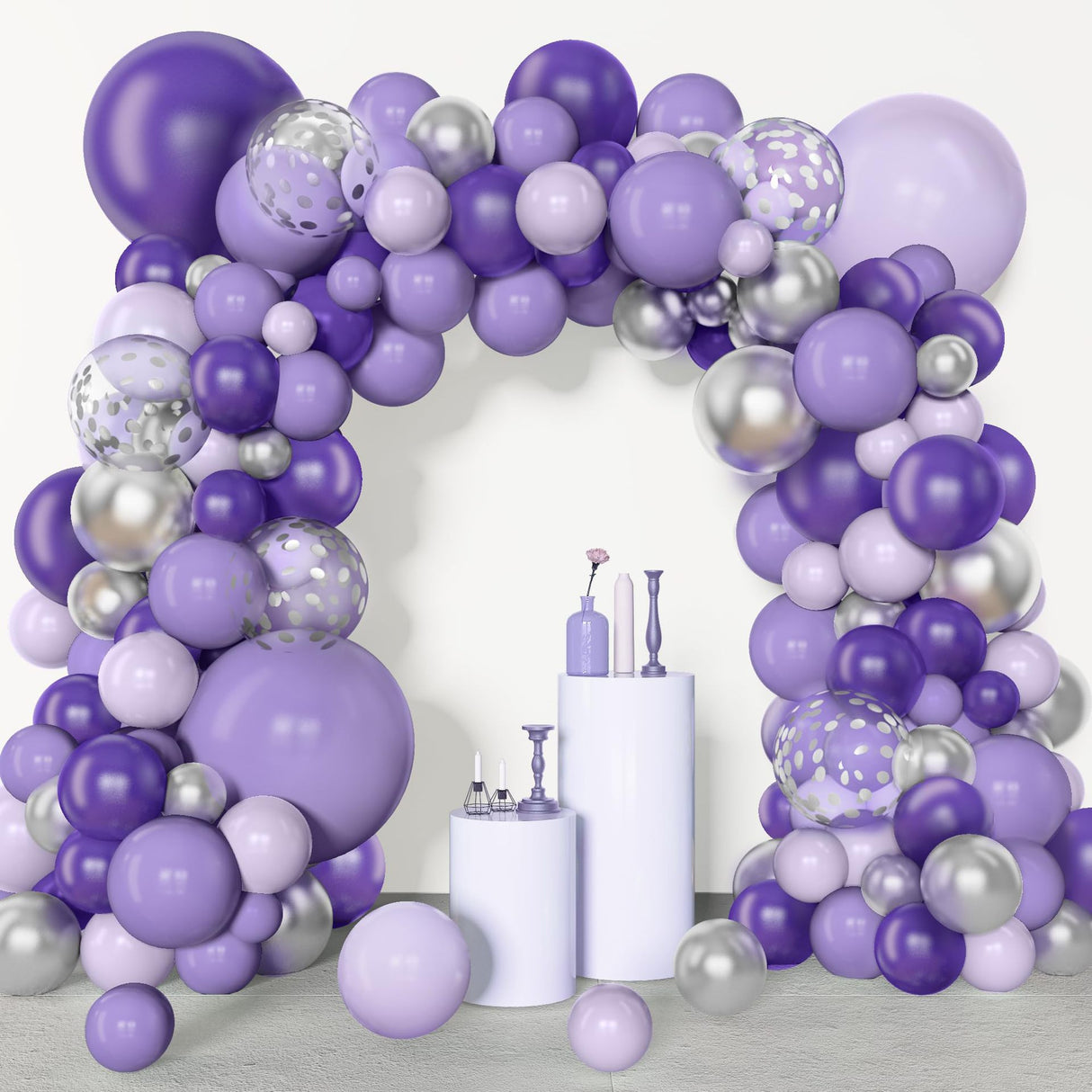143 Pc Purple DIY Balloon Garland Kit