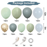 150 Pc Retro Ice Silk Mist Blue DIY Balloon Garland Kit
