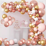 134 Pc Metallic Rose Gold DIY Balloon Garland Kit