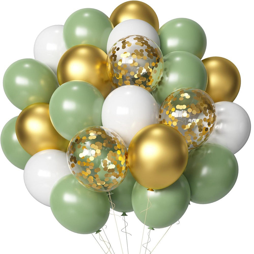 Set of 40 Avocado Green Party Balloon Kit 12"