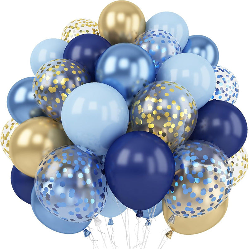 Set of 40 Dark Blue Party Balloon Kit 12"