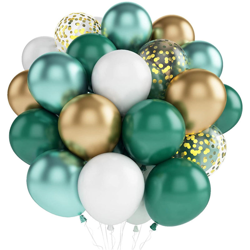 Set of 40 Dark Green Party Balloon Kit 12"