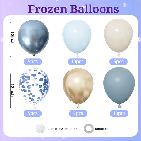 Set of 40 Blue Party Balloon Kit 12"