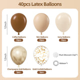 Set of 40 Coffee Party Balloon Kit 12"