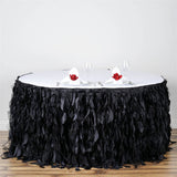 Curly Willow 14ft Table Skirt Black