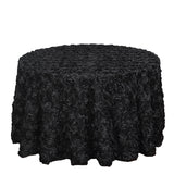 Satin Round Tablecloth 120" Black