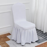 Air Layer Skirt Chair Cover White