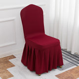 Air Layer Skirt Chair Cover Deep Red