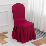 Air Layer Skirt Chair Cover Wine Red