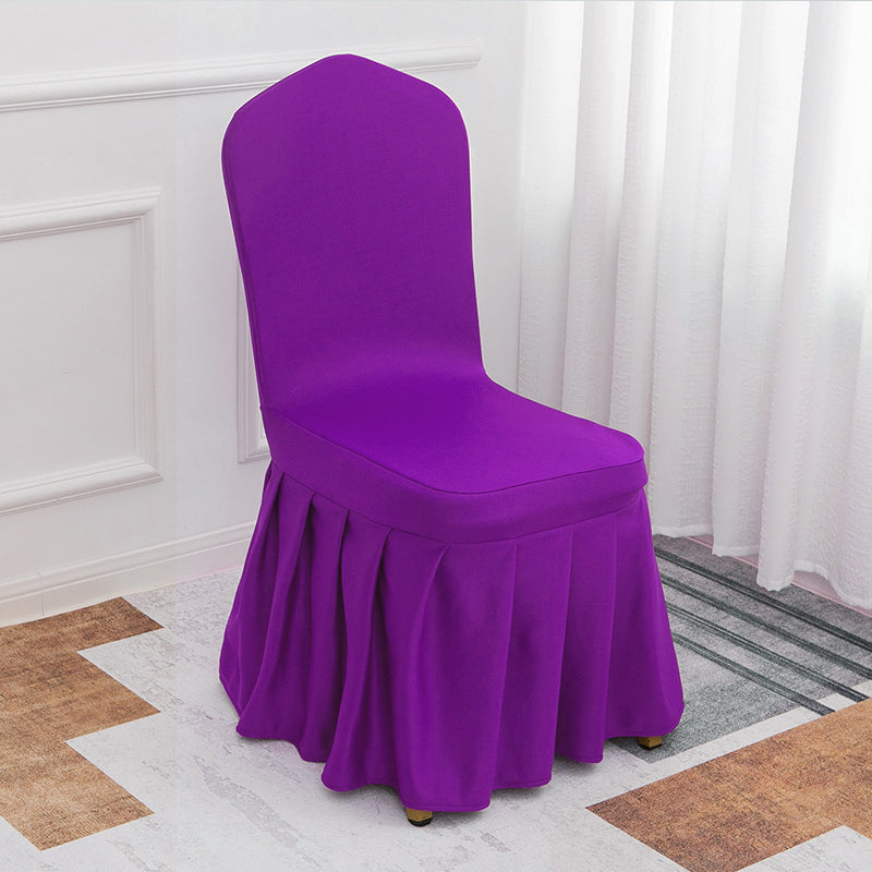 Air Layer Skirt Chair Cover Purple