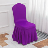 Air Layer Skirt Chair Cover Purple