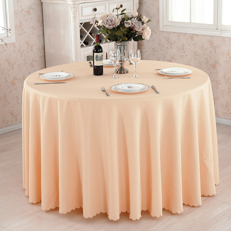 Polyester Round Tablecloth 86" Champagne