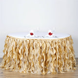 Curly Willow 14ft Table Skirt Champagne