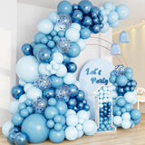 10 Pc Chrome Blue Latex Helium, Air or Water Balloons 18"