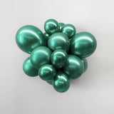 25 Pc Chrome Green Latex Helium, Air or Water Balloons 12"