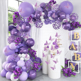 10 Pc Chrome Purple  Latex Helium, Air or Water Balloons 18"