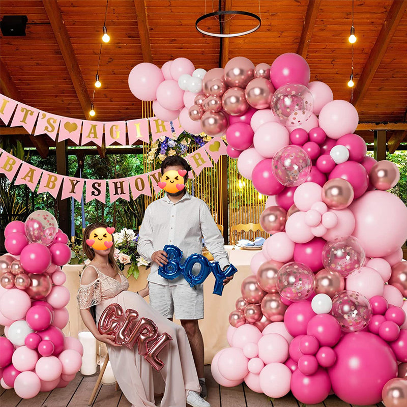 10 Pc Chrome Rose Gold  Latex Helium, Air or Water Balloons 18"