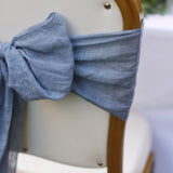 5 Pc Cotton Chair Sashes 7"x100" Wine Red
