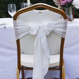 5 Pc Cotton Chair Sashes 7"x100" White