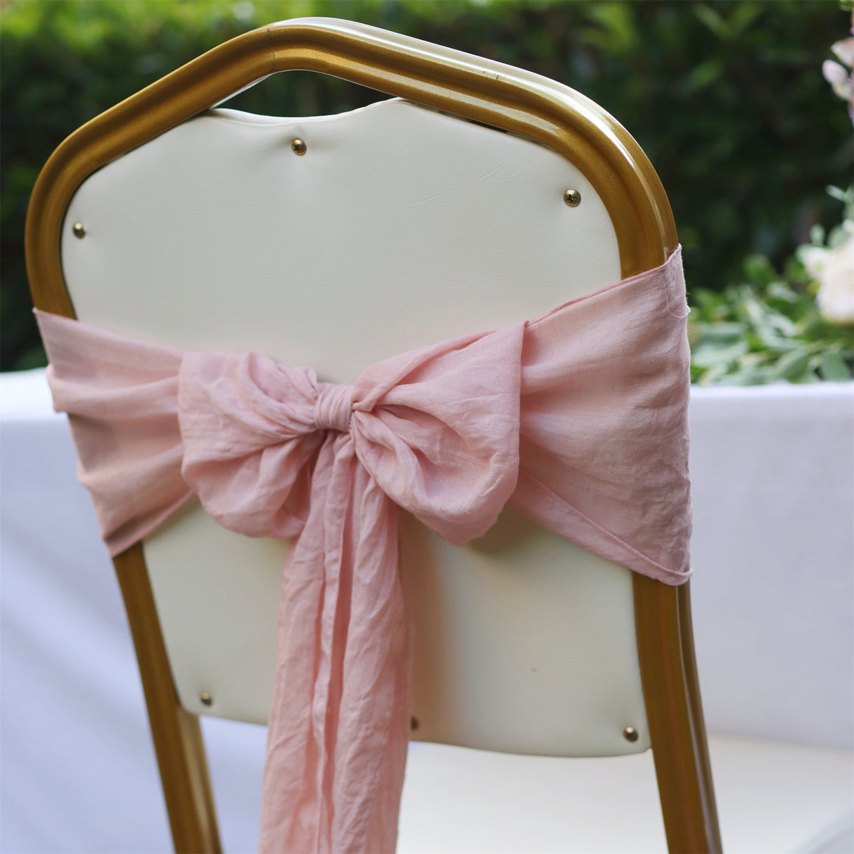 5 Pc Cotton Chair Sashes 7"x100" Cherry Pink