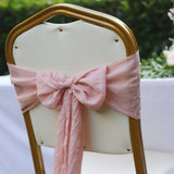 5 Pc Cotton Chair Sashes 7"x100" Cherry Pink