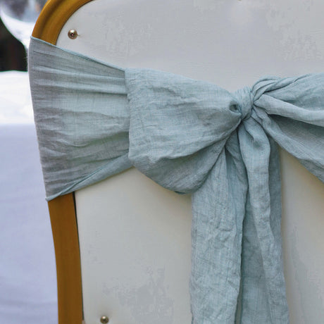 5 Pc Cotton Chair Sashes 7"x100" Light Green