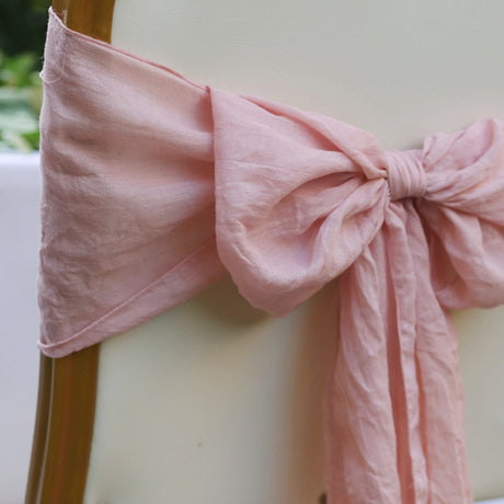 5 Pc Cotton Chair Sashes 7"x100" Cherry Pink