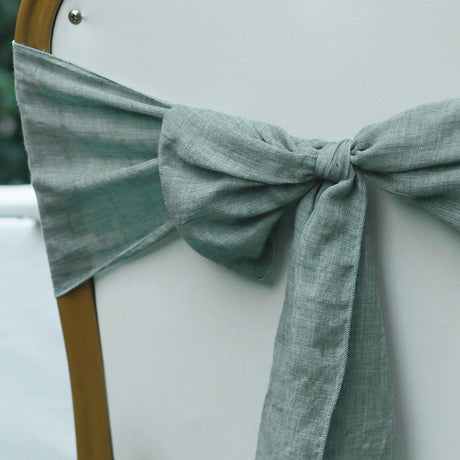 5 Pc Cotton Chair Sashes 7"x100" Forest Green