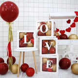 2 Pc DIY Balloon Boxes 12" Gold Olive Green