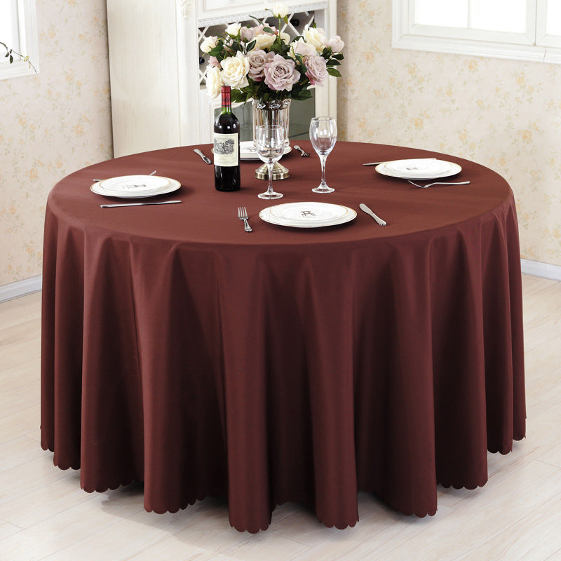 Polyester Round Tablecloth 70" Dark Brown