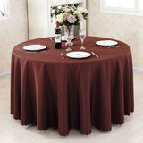 Polyester Round Tablecloth 70" Dark Brown