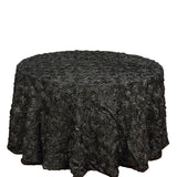 Satin Round Tablecloth 120" Dark Gray