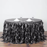 Curly Willow 14ft Table Skirt Dark Gray
