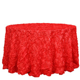 Satin Round Tablecloth 130" Deep Red